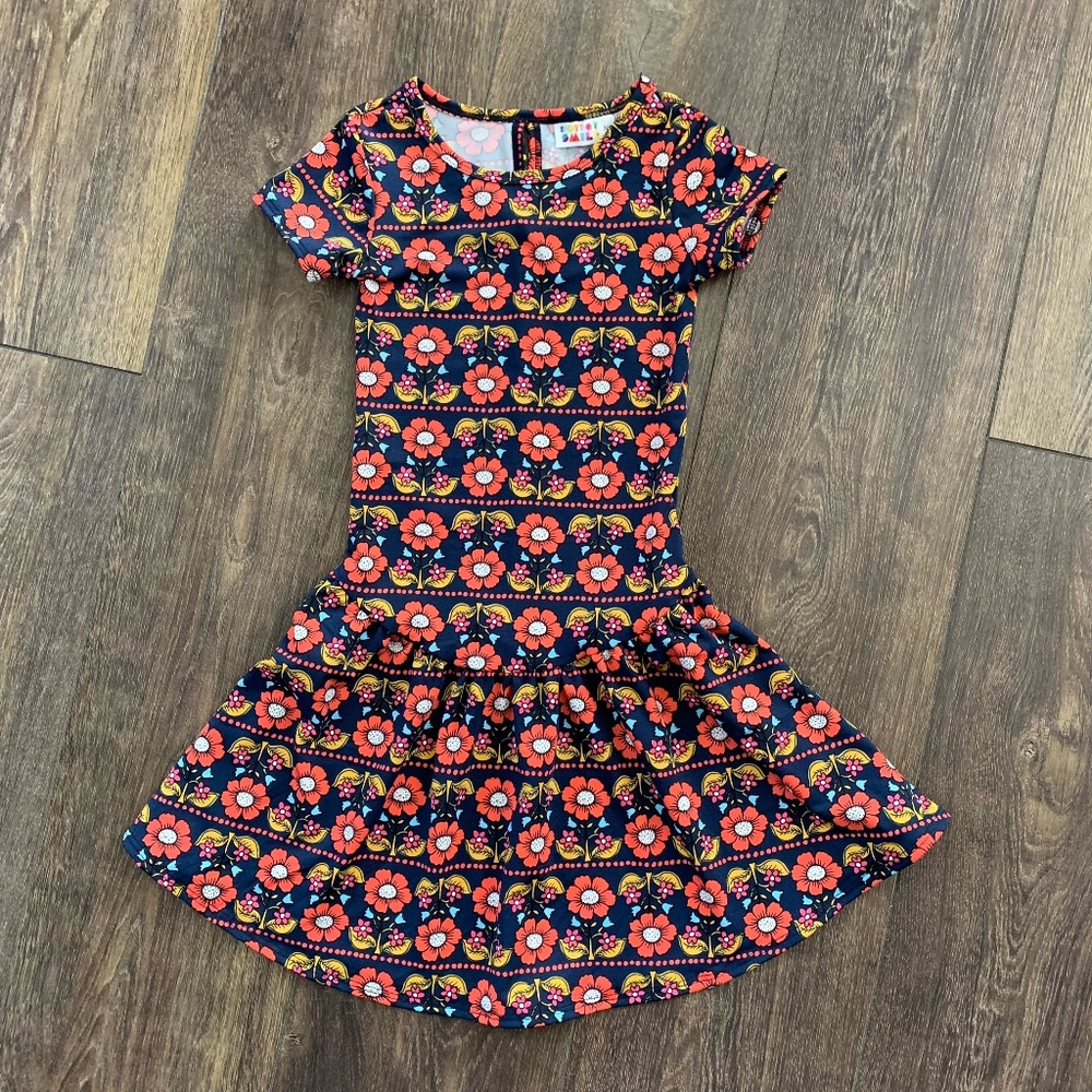 NWT Dot Dot Smile Flapper Style Dress, Colorful  Print, SIZE 3/4